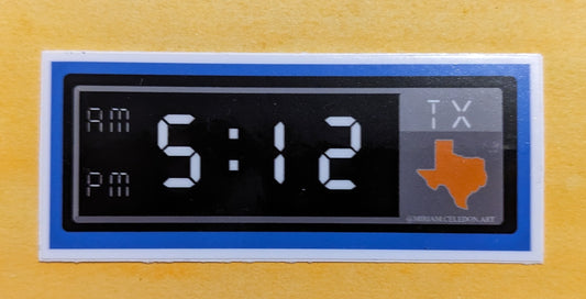 5:12 clock sticker